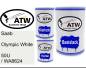 Preview: Saab, Olympic White, 50U / WA8624: 500ml Lackdose + 500ml Klarlack + 250ml Härter - Set, von ATW Autoteile West.